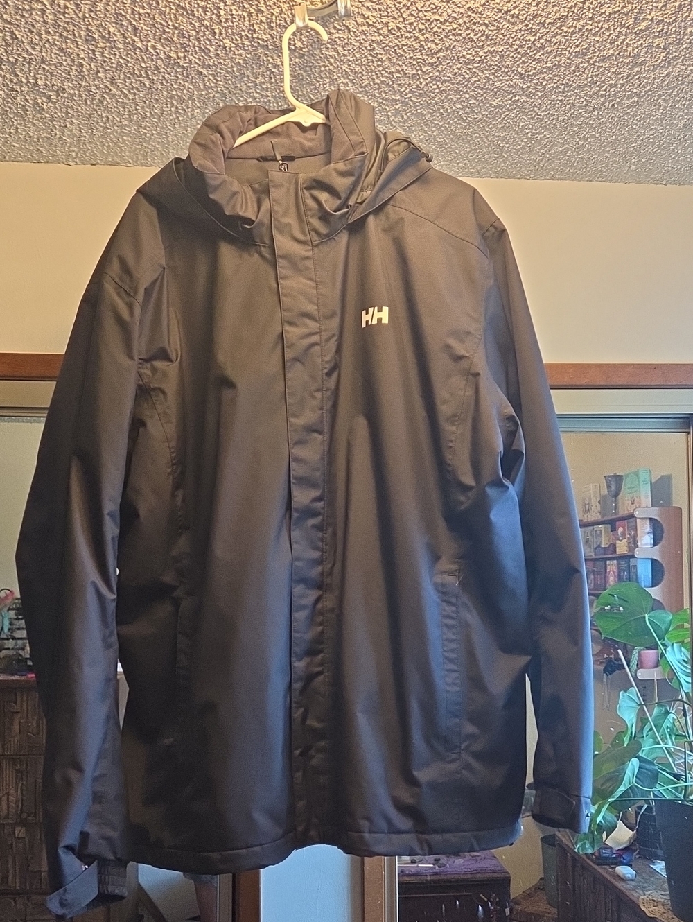 Helly Hansen Men's Black Hooded Rain Jacket
